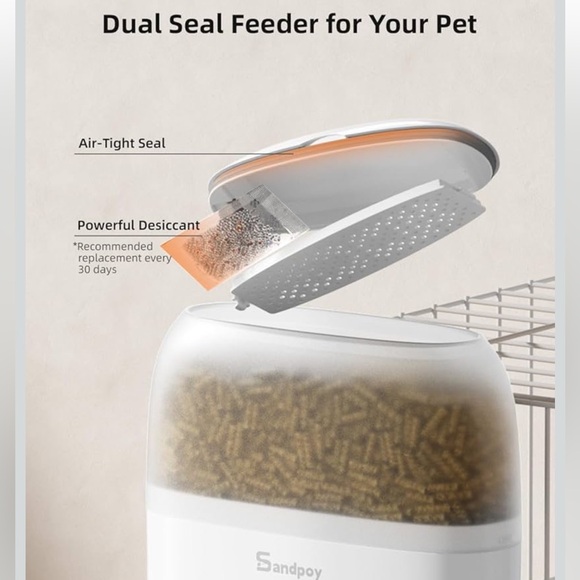 Hanging Automatic Rabbit Feeder - White - Picture 3 of 16